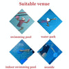 1pair Adult Children Swimming Hand Grip Floating Board Thickened Water Beater Board, Color: Oval Dark Blue