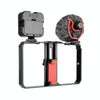 YELANGU PC202 YLG1801B Vlogging Live Broadcast LED Selfie Light Smartphone Video Rig Handle Stabilizer Bracket Kits with Microphone & Fill Light