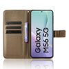 For Samsung Galaxy M56 5G Diamond Texture Leather Phone Case(Brown)