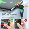 ENKAY PD60W Type-C to Type-C / 8 Pin Magnetic 540 Degrees Rotating Fast Charging Cable, Length:1m(Black)