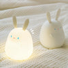 Cute Cartoon Bunny USB Pat Touch Timing Silicone Lamp(White)