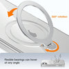 For iPhone 15 Pro Max Fine Hole 360 Degree Rotating Holder MagSafe Phone Case(Transparent)