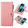 For iPhone 13 Pro Max ViLi GBS-C Series MagSafe Magnetic RFID Leather Flip Phone Case(Pink)
