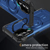 For Samsung Galaxy S23+ 5G Lens Holder MagSafe Phone Case(Blue)