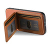 For Samsung Galaxy A15 Twill Fabric Leather Vertical Flip RFID Card Bag Phone Case(Brown)