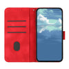For Samsung Galaxy A56 5G Line Pattern Skin Feel Leather Phone Case(Red)
