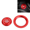 Car Engine Start Key Push Button Ring Trim Metal Sticker Decoration for Cadillac CT5 CT4 XT4 XT6 / Chevrolet Silverado (Red)
