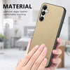 For Samsung Galaxy A25 5G Twill Fabric Leather Skin Back Phone Case(Khaki)