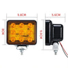 2 PCS ZS-7013 3 inch 9LEDs Strobe Waterproof Car / Truck Warning Light (Yellow Light)