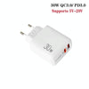 PD31 5V-20V 30W USB-C / Type-C + USB-A Multi Protocol Compatible Charger, EU Plug(White)