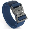 Outdoor Casual Lightning Buckle Men Elastic Belt, Length: 125cm(Royal Blue)