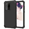 For Galaxy S20 Ultra PC + Silicone Three-piece Shockproof Protection Case(Black)