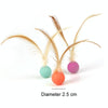 Elastic Ball Feather Cat Teaser Wand - Purple