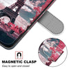 For Alcatel 3X 2020 Coloured Drawing Cross Texture Horizontal Flip PU Leather Case with Holder & Card Slots & Wallet & Lanyard(Pink Flower Tower Bridge)