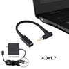 4.0 x 1.7mm Elbow to USB-C / Type-C Adapter Nylon Braid Cable