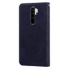 For Xiaomi Redmi Note 8 Pro Frosted Business Magnetic Horizontal Flip PU Leather Case with Holder & Card Slot & Lanyard(Black)