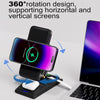 3-In-1 Magsafe Rotating Folding Magnetic Desktop Wireless Charger(Black)