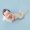 Newborn Photography Clothing Mermaid Modeling Jumpsuit + Headdress Set(Purple)