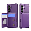 For Samsung Galaxy A55 5G Horizontal Flip Card Bag Holder Leather Phone Case(Purple)