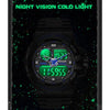 SANDA 6025 Dual Time Digital Display Luminous Calendar Waterproof Multifunctional Men Sports Quartz Watch(Black White)