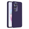 For Samsung Galaxy A35 5G Nano Lens Cover Liquid Silicone Phone Case(Dark Purple)