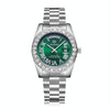 CAGARNY 6866 Fashion Life Waterproof Silver Steel Band Quartz Watch(Green)