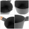 Medical Stone Deepened Mini Gas Special Oil Pan Butter Melting Soup Pot with Diversion Port(Black)