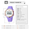 SKMEI 1720 Round Dial LED Digital Display Luminous Silicone Strap Electronic Watch(Purple)