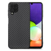 For Samsung Galaxy A22 4G Carbon Fiber Texture Leather Back Cover Phone Case(Black)