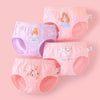 Soft And Comfortable Children Underwear High Stretch Cotton Girls Briefs, Size: XXXXL(Rabbit+Castle Princess)