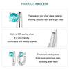 S925 Sterling Silver Platinum-Plated Green Female Earrings(BSE1030)