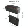 2 PCS Universal Car Wireless Qi Standard Charger PU Leather Wrapped Armrest Box Cushion Car Armrest Box Mat with Storage Box (Black)