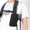 For 6.7-6.9 inch Universal Elastic Material Zipper Waist Bag(Black)