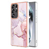 For Samsung Galaxy S25 Ultra 5G Electroplating Marble Pattern Dual-side IMD TPU Shockproof Phone Case(Rose Gold 005)