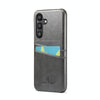 For Samsung Galaxy S25 5G Fierre Shann Retro Oil Wax Texture Card Slots PU Leather Phone Case(Black)