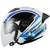 KUQIBAO Motorcycle Smart Bluetooth Sun Protection Double Lens Safety Helmet, Size: XL(White Phantom Fiber+Black Tail)
