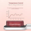 K-SKIN KD380 Hair Straightener Electric Straight Hair Curler Comb Brush PTC Heating Ceramic Straight Hair Brush, EU Plug(White)
