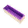 1200ml DIY Handmade Soap Mold Rectangular Wooden Box Cold Soap Mold, Specification: Wooden Box+Purple Toast Mold