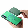 For Samsung Galaxy A16 Retro Magsafe Card Bag PU Back Cover Phone Case(Green)