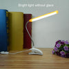 XL-013 USB Clip Learning Eye-care Desk Lamp LED Plastic Base Long Tube Bedside Lamp(White)