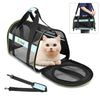 FUNADD Foldable Pet Carrier Bag, Blue - Small Dog/Cat Tote
