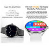MT55 1.43 inch AMOLED HD Screen Ultra-thin Smart Call Health Watch, Leather Strap(Black Brown)