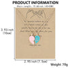 BEST FRIEND Love Lockbone Chain Matching Heart Pendant Friendship Card Necklace(Pink Blue)