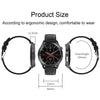 NORTH EDGE E102 Blood Oxygen Body Temperature Monitoring Bluetooth Smart Watch(Black)