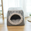 Luxury Grey Cat Cave Bed - Large (Cats 5kg/Small Dogs 6kg)