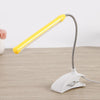 XL-013 USB Clip Learning Eye-care Desk Lamp LED Plastic Base Long Tube Bedside Lamp(Yellow)