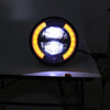 HONGPA Motorcycle Retro Headlights Modified Parts LED General Metal Headlights(Matte Black)