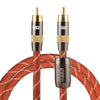 EMK TZ/A 1m OD8.0mm Gold Plated Metal Head RCA to RCA Plug Digital Coaxial Interconnect Cable Audio / Video RCA Cable