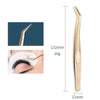 Eyelash Clip Eyelash Tweezers High Precision Eyelash Extension Tool(Golden Feather Clip)