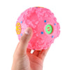 Dog Treat Ball Toy, Squeaky, Large 11.5cm, Pink